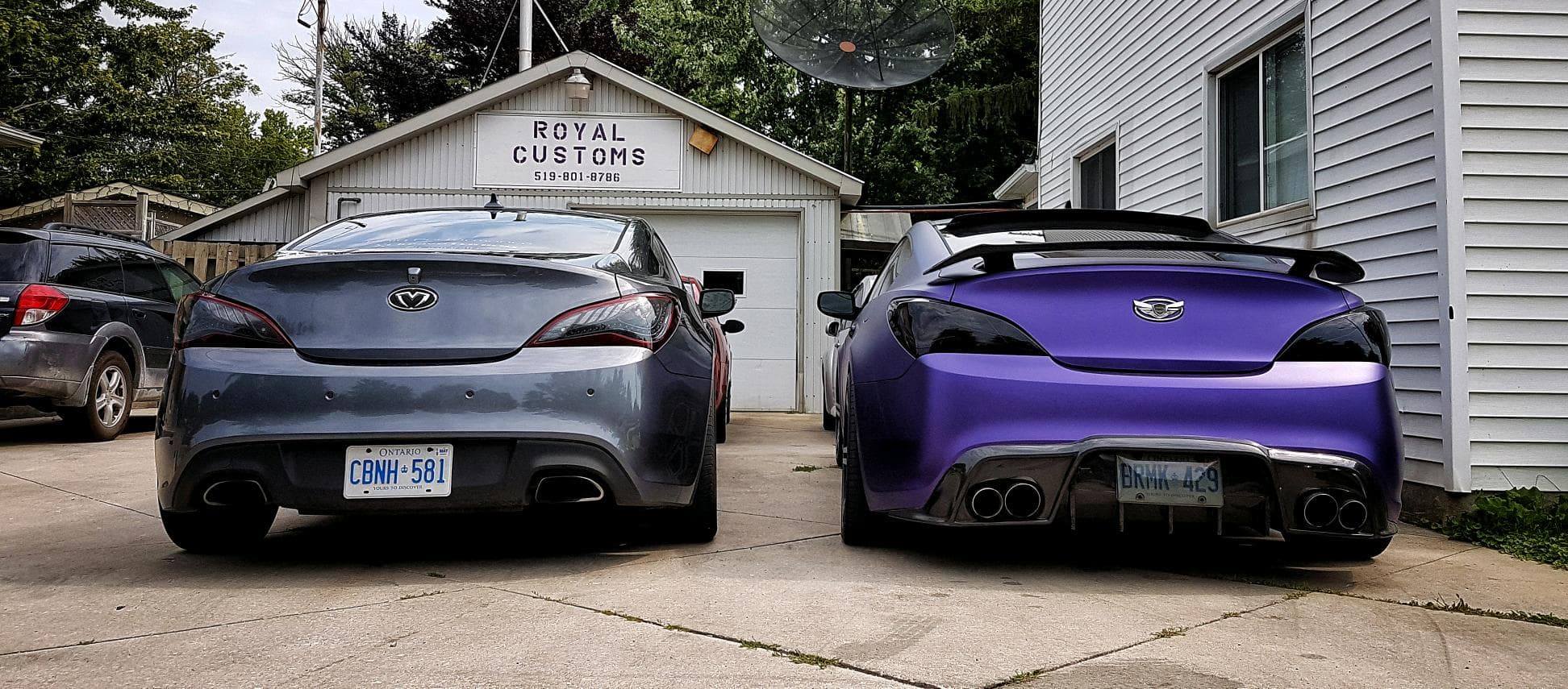 Royal Customs Stratford Ontario royal customs stratford, ontario with two wrapped and tinted cars